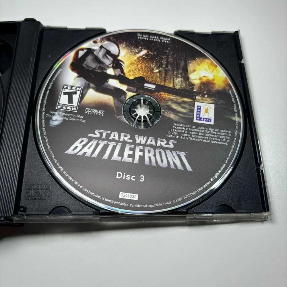 Star Wars Battlefront PC CD Rom 3 Disc‎ Set